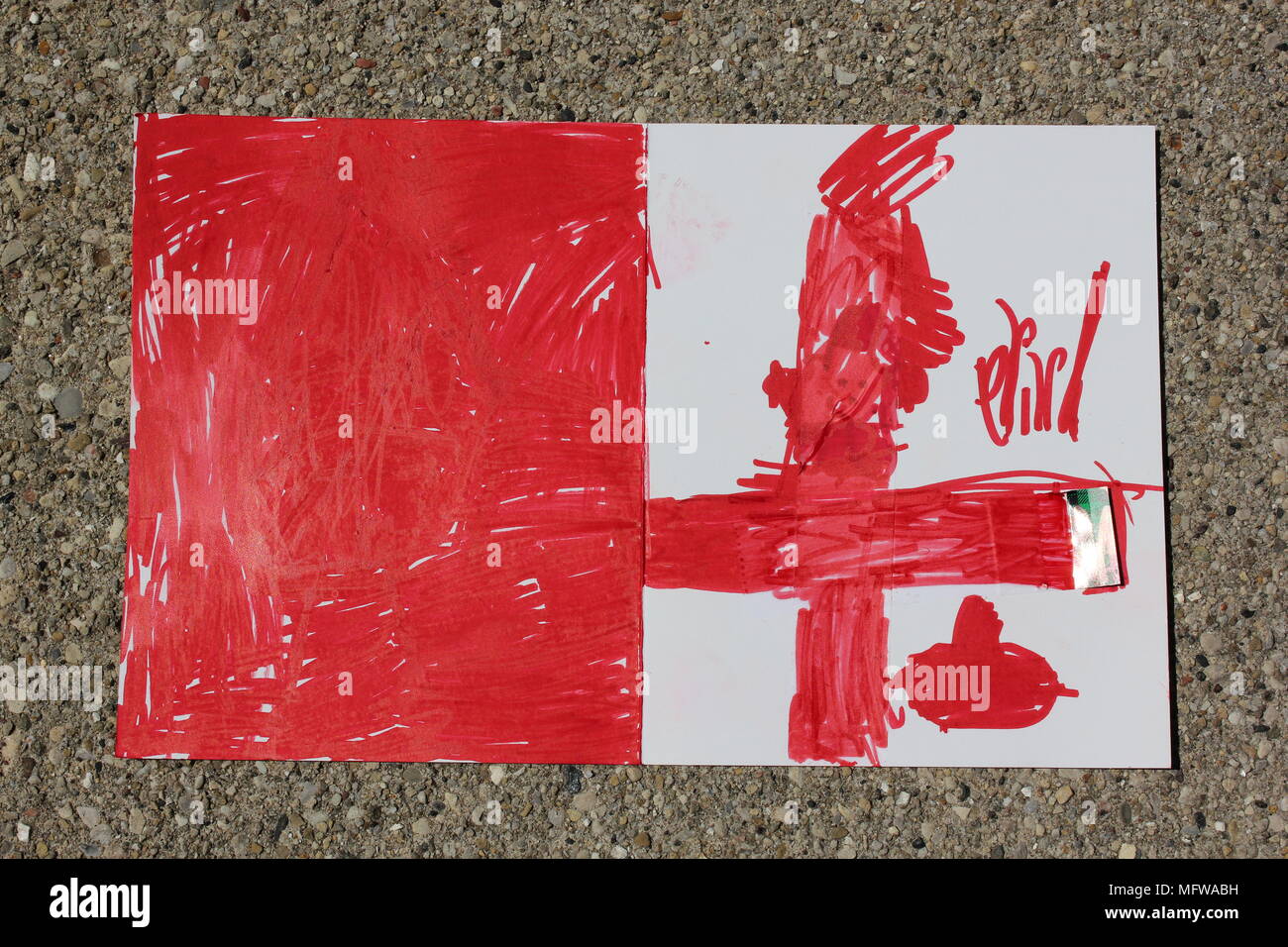 Artwork lovingly created by a seven year old, kindergartener, girl for