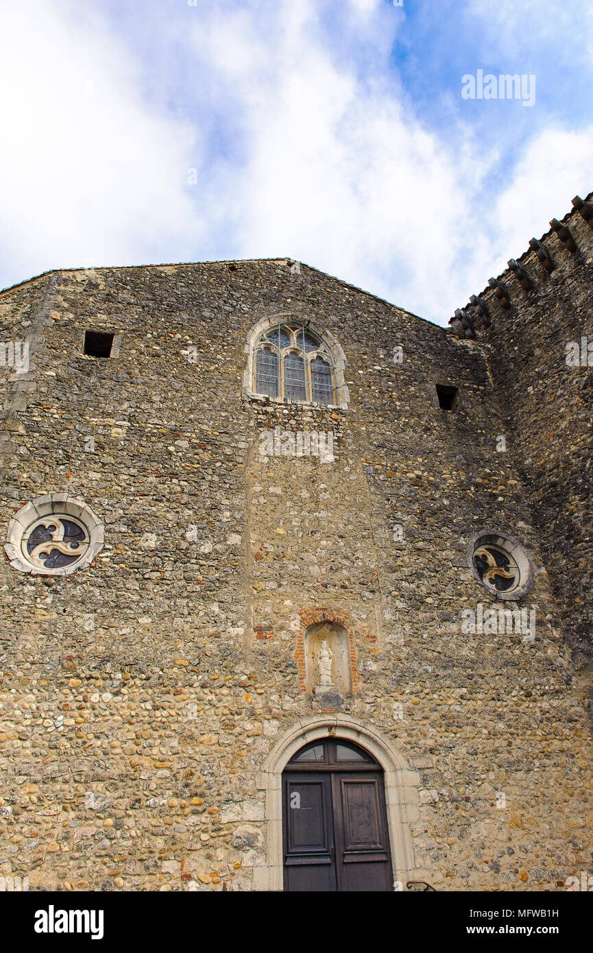 Medieval architecture of Perouges, France, a walled town, a popular ...