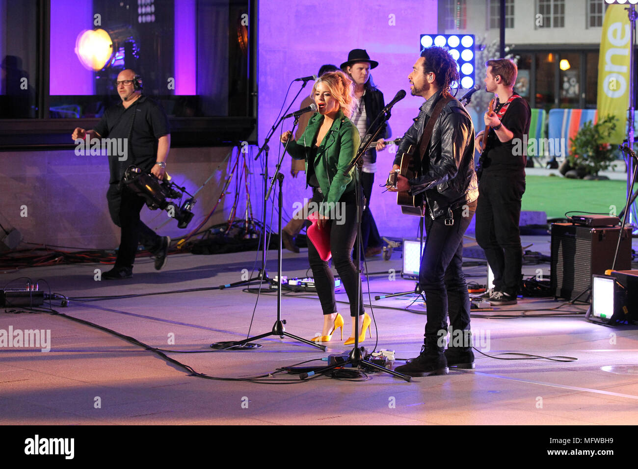 LONDON, UK, APR, 25 2018 Crissie Rhodes from The Shires performs