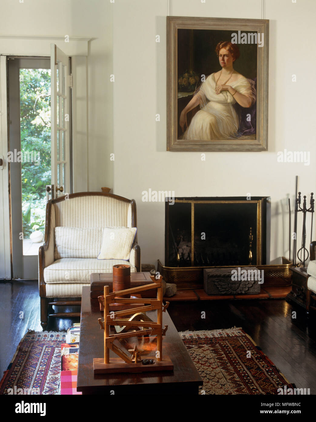 Chair Next To Fireplace