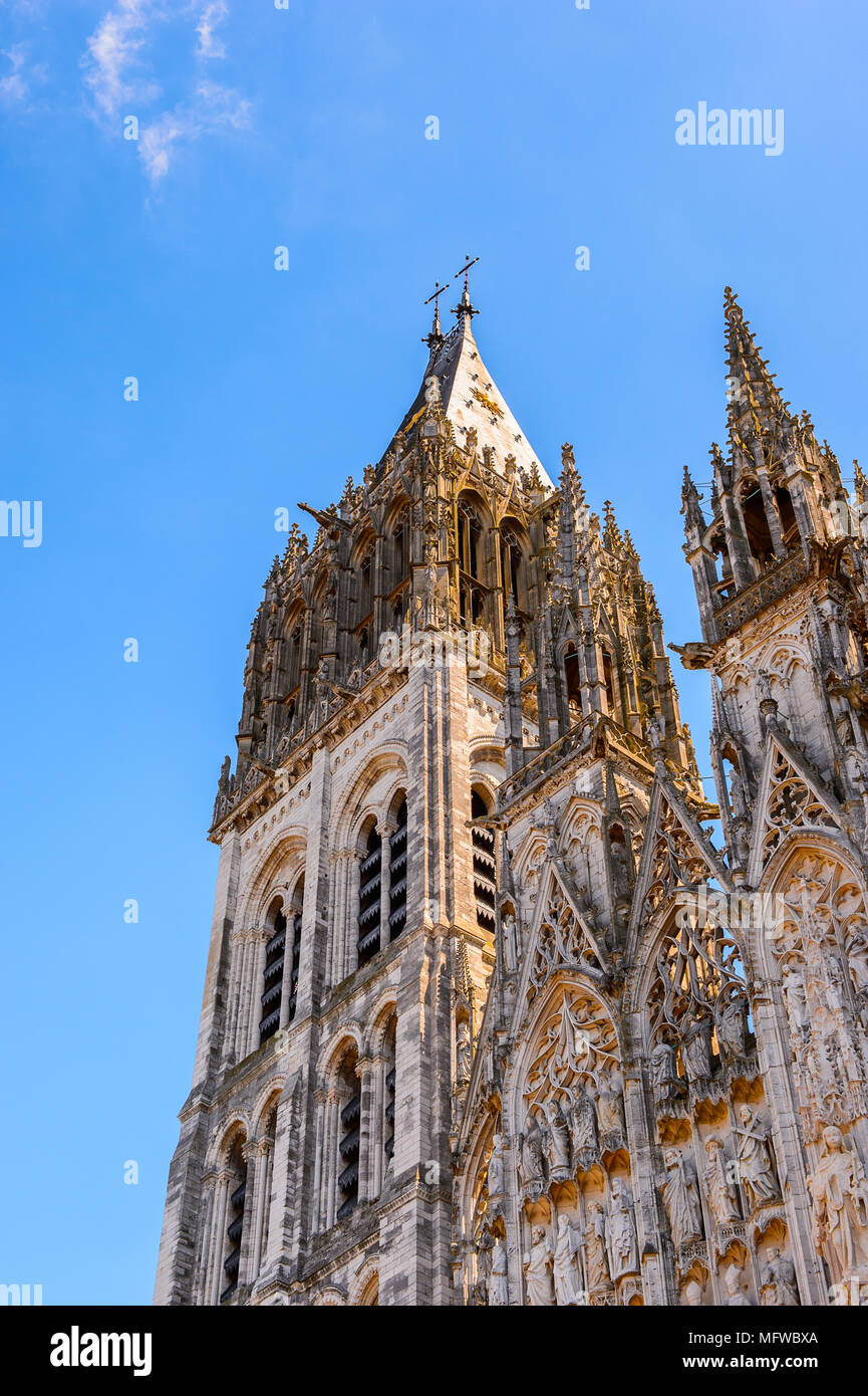 Rouen Cathedral (Notre Dame de Rouen), a Roman Catholic Gothic ...