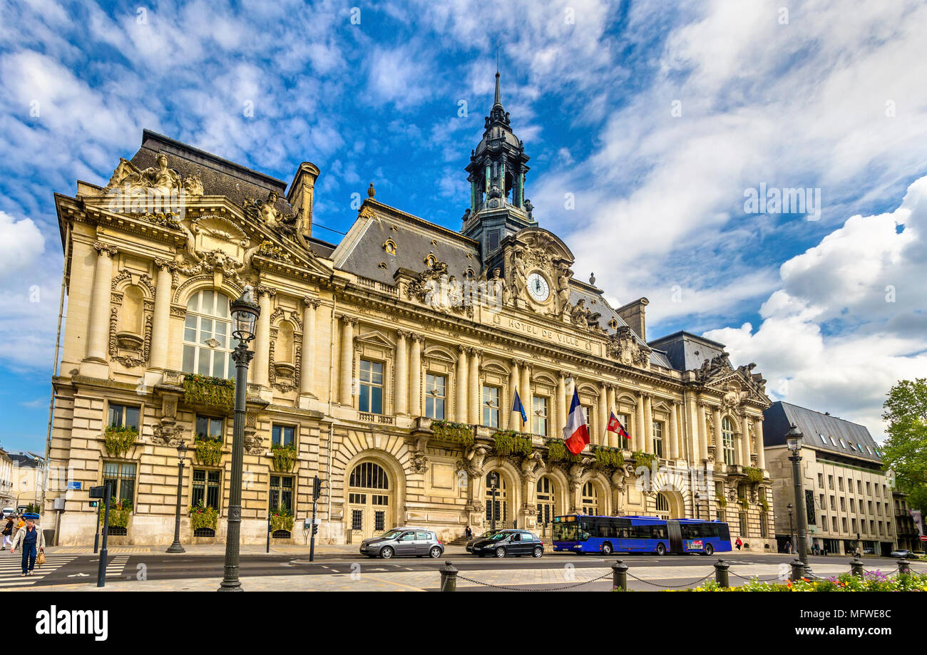 Town hall of Tours - France, Region Centre Stock Photo