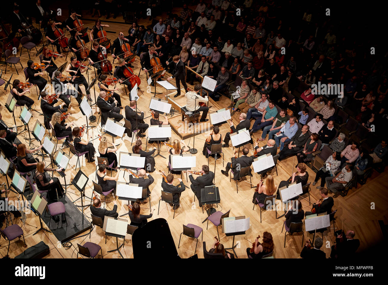 Manchester Bridgewater Hall hosts BBC Philharmonic Richard Strauss Death and Transfiguration Stock Photo