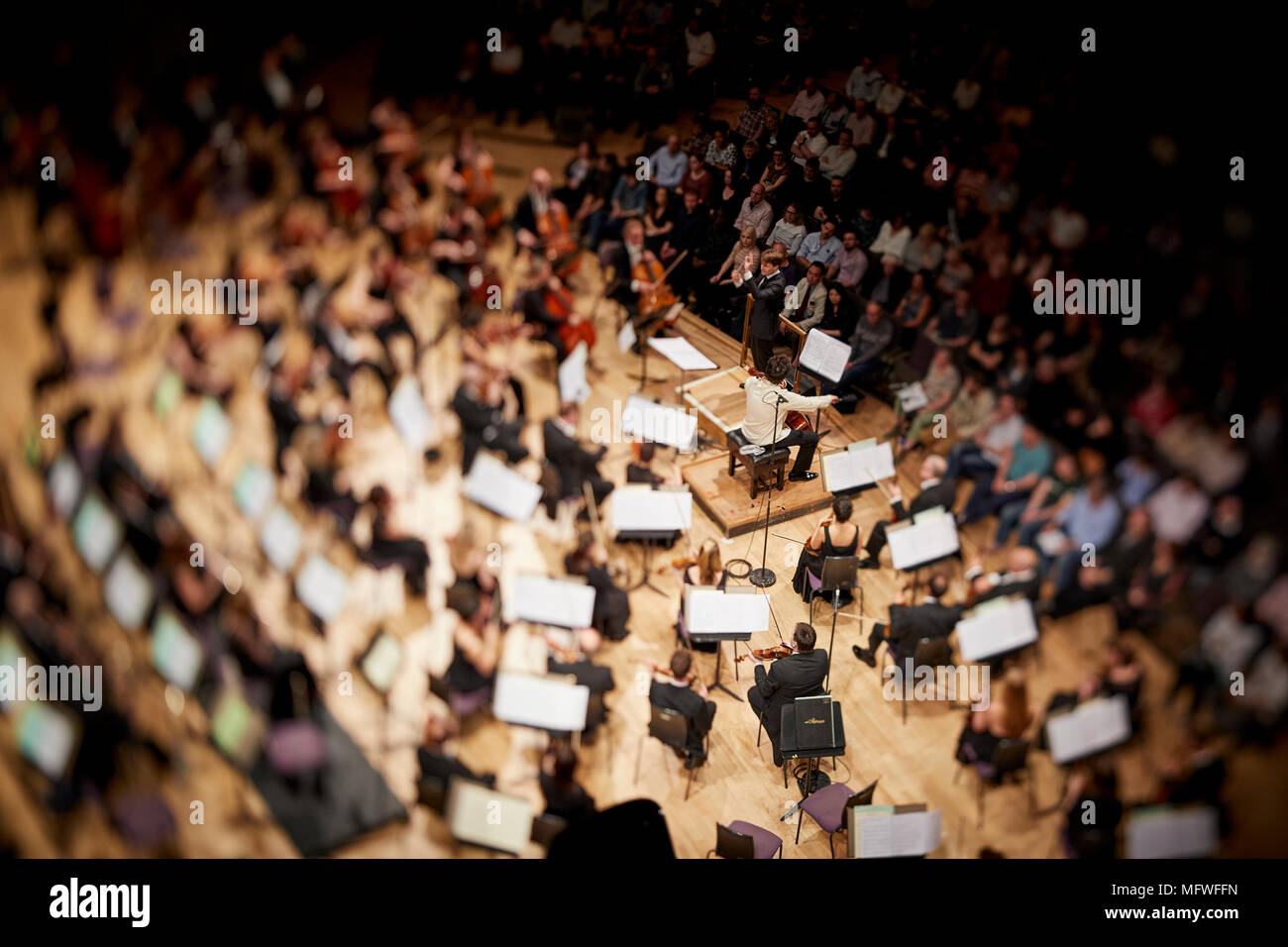 Manchester Bridgewater Hall hosts BBC Philharmonic Richard Strauss Death and Transfiguration Stock Photo