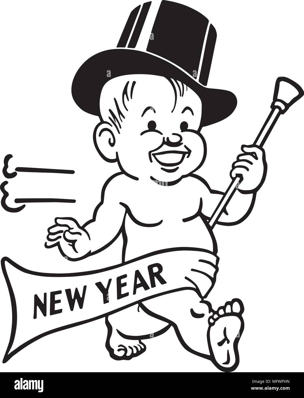 Vintage New Years Eve Clip Art