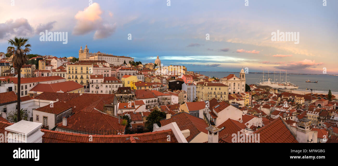 View Lisbon and the Tagus river - Portugal Stock Photo