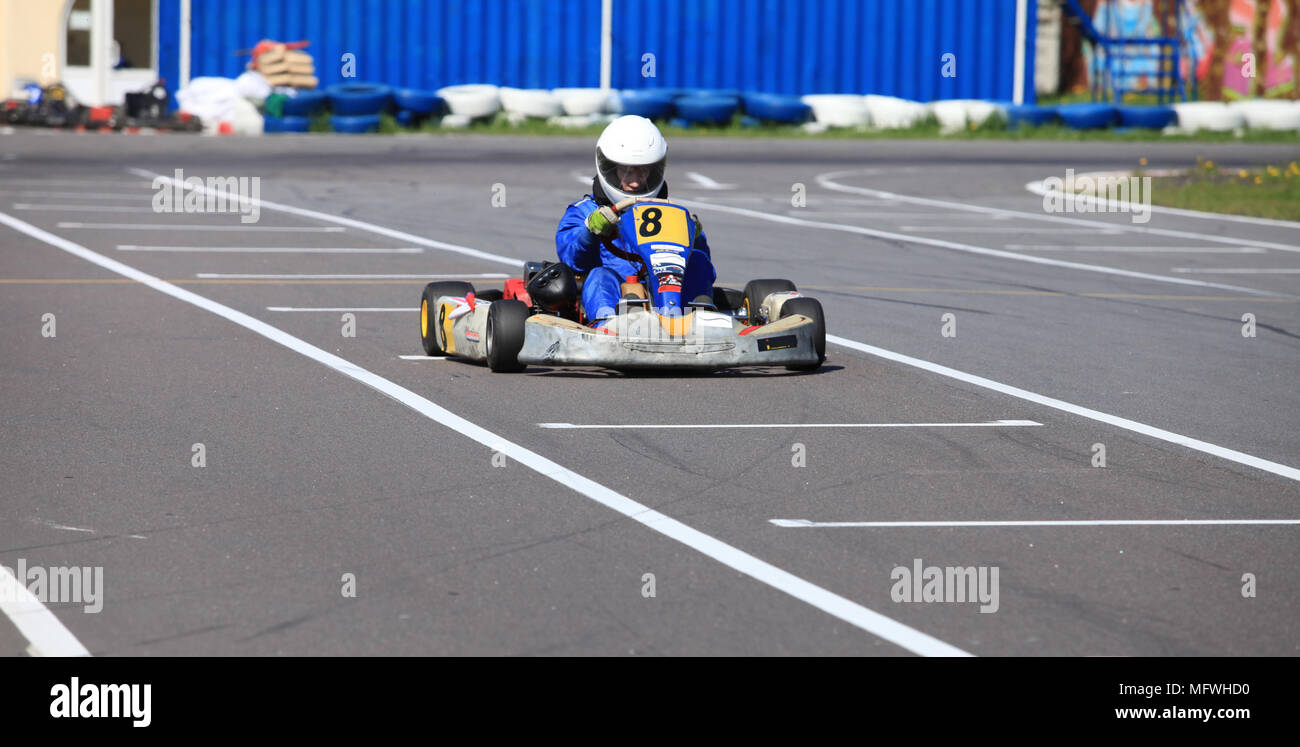 Racing Go Kart Front View Stock Photo 181886012 Alamy