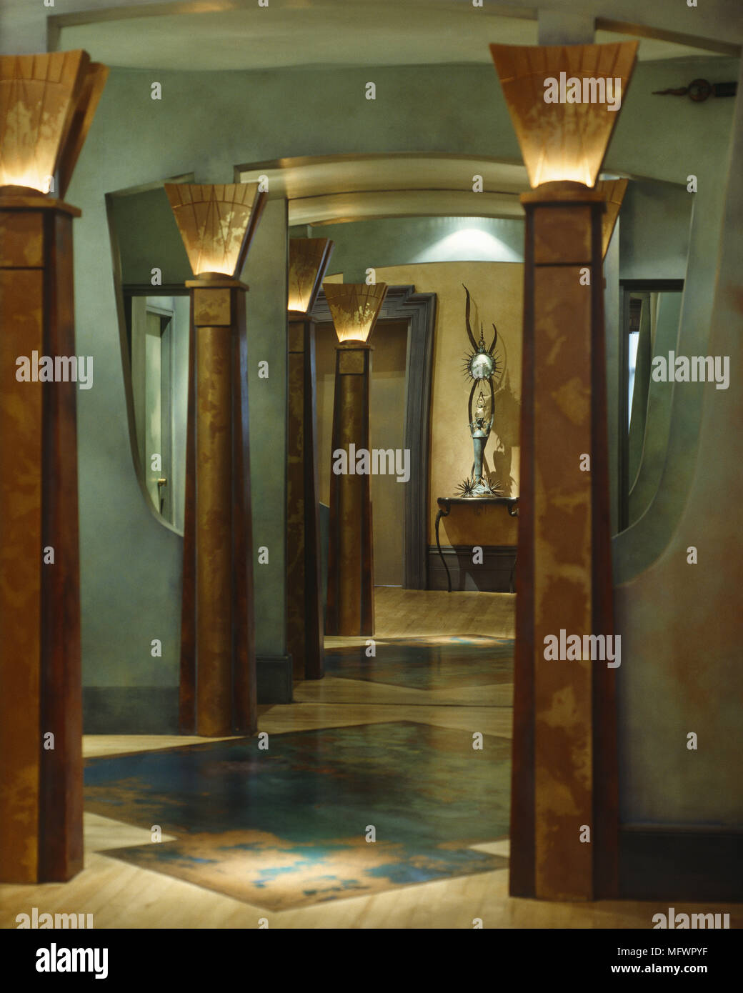 Art Deco Interior Columns Art Center