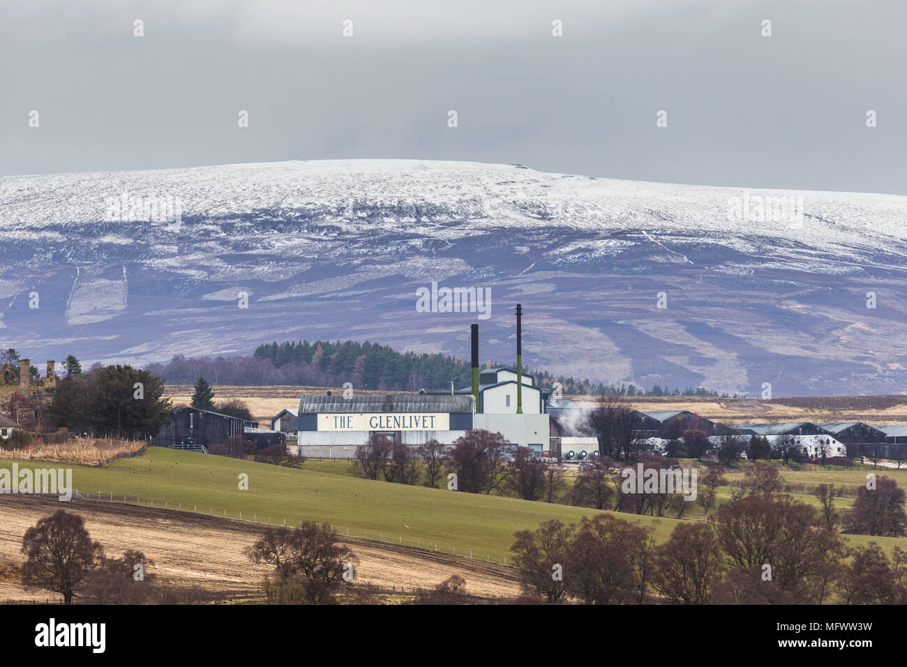 A view of the Glenlivet distillery, Scotland UK Stock Photo Alamy