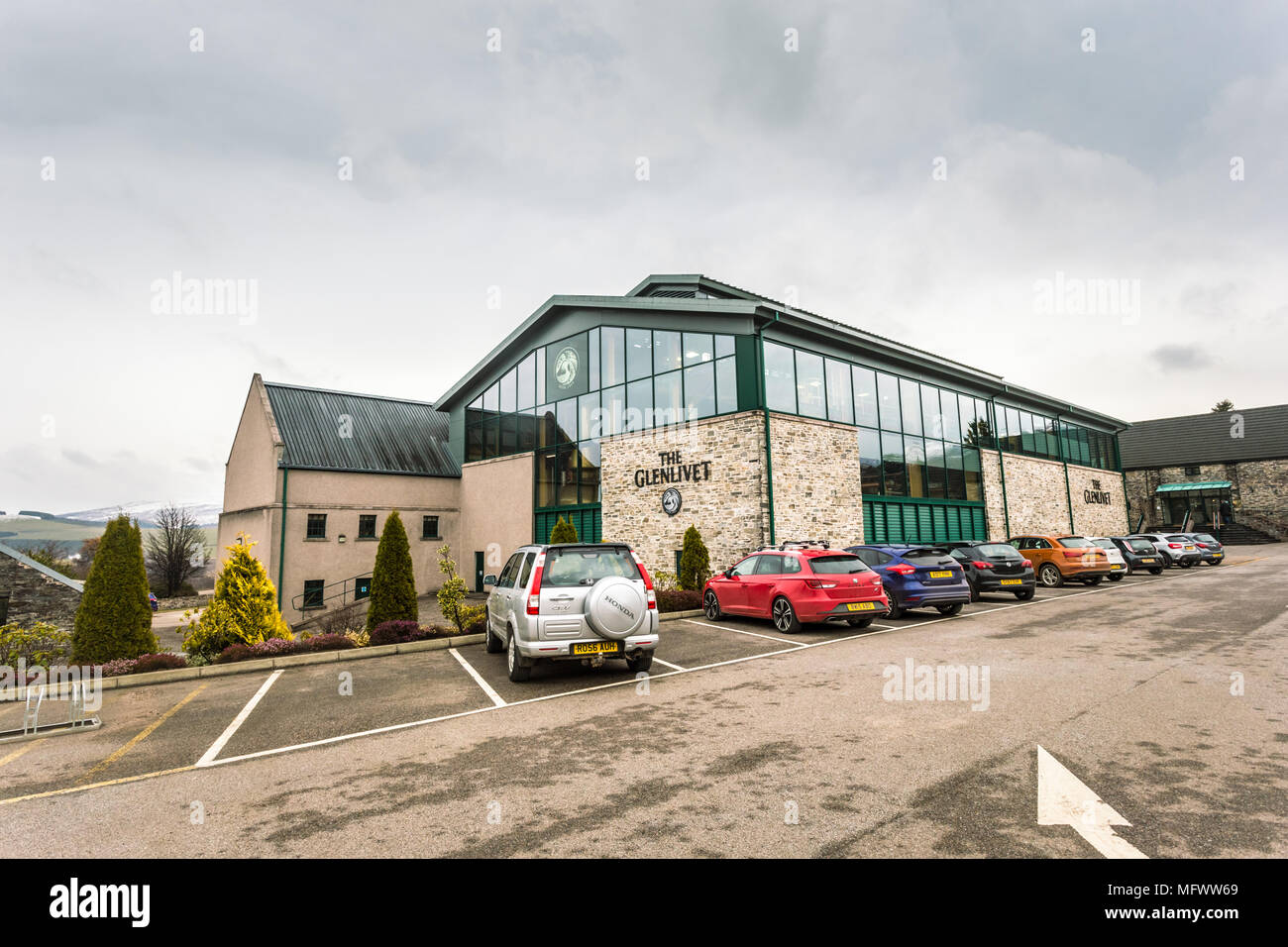 The visitor centre of the Glenlivet whisky distillery, Scotland UK Stock Photo Alamy