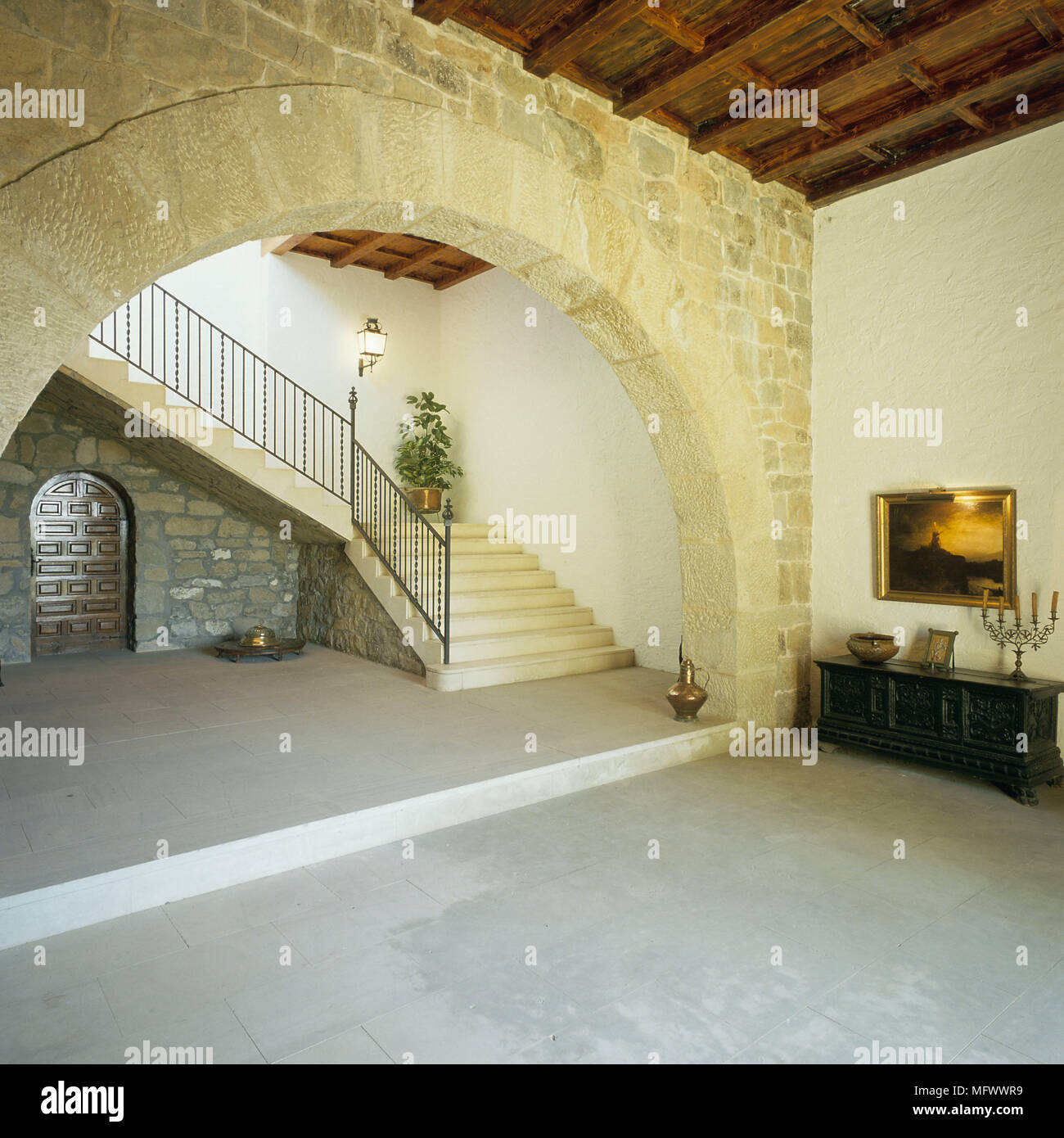 View of an archway in a house Stock Photo Alamy