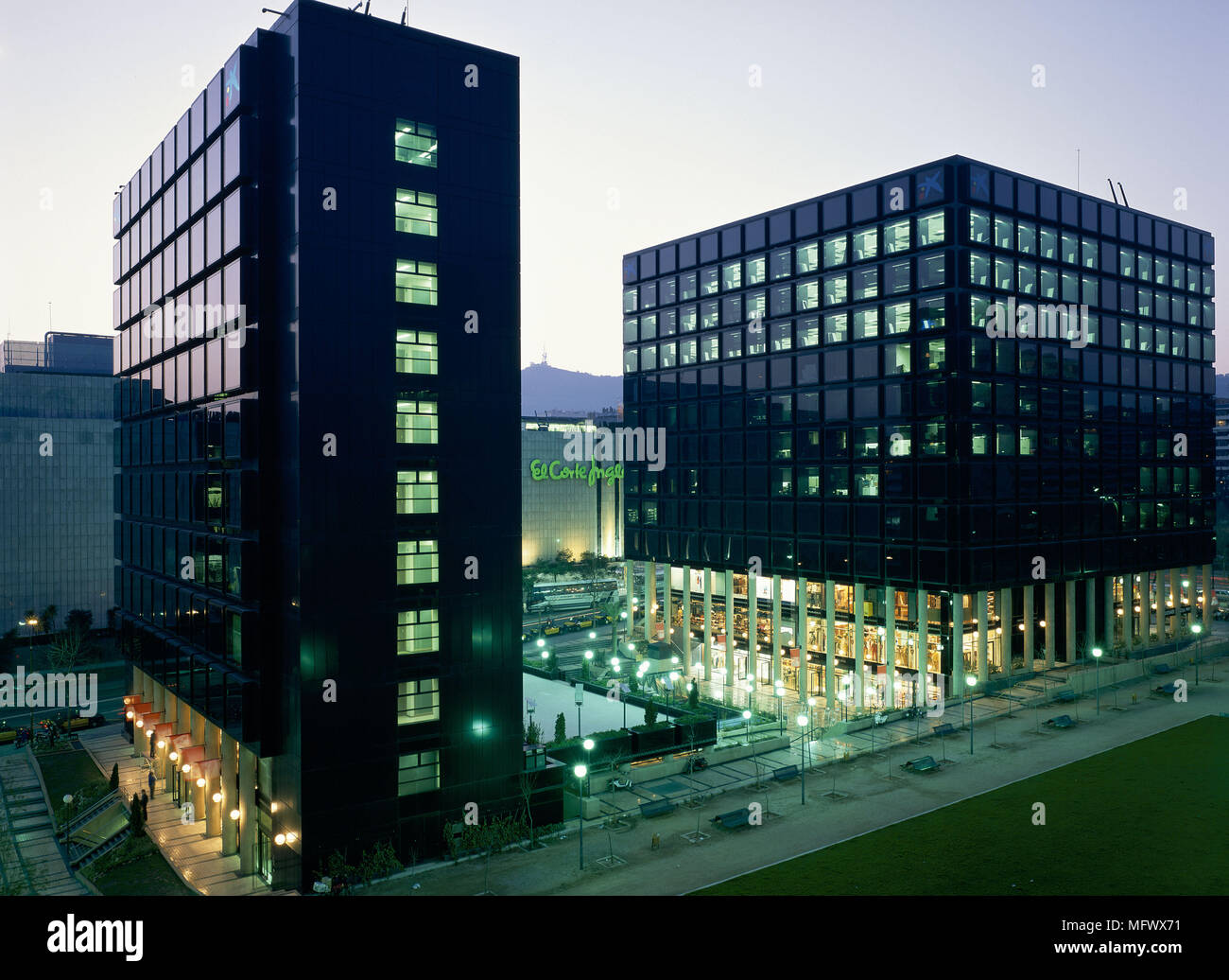 View of architectural office buildings Stock Photo - Alamy