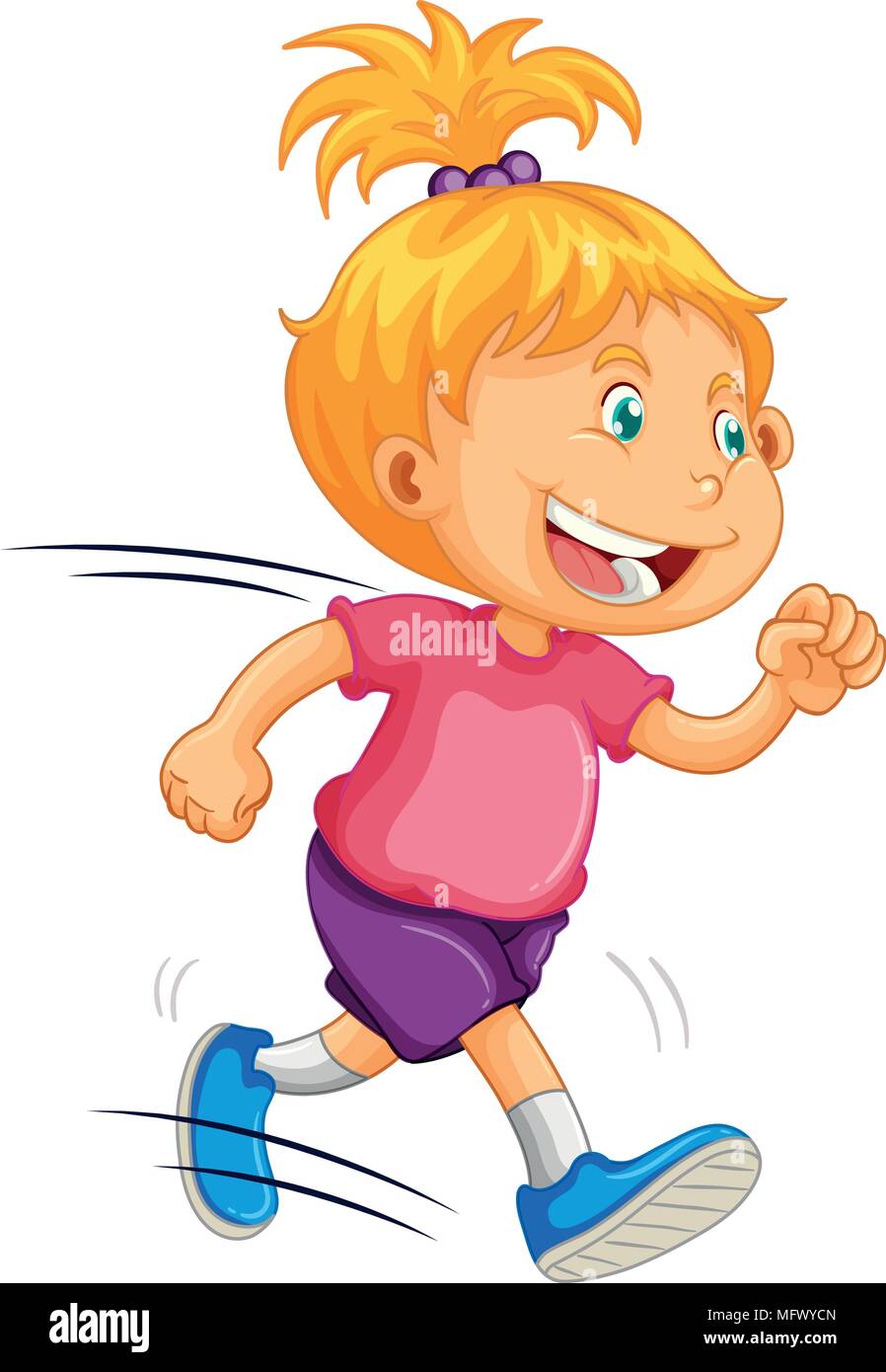 kid running clipart