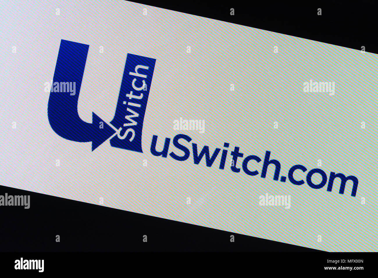 U Switch logo - website for comparing energy prices and other utilities Stock Photo