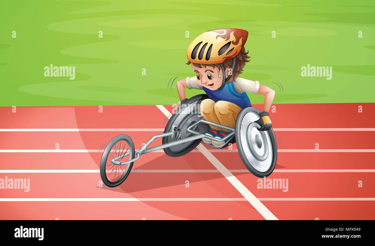 Paralympic Athletes at the Stadium illustration Stock Vector Image