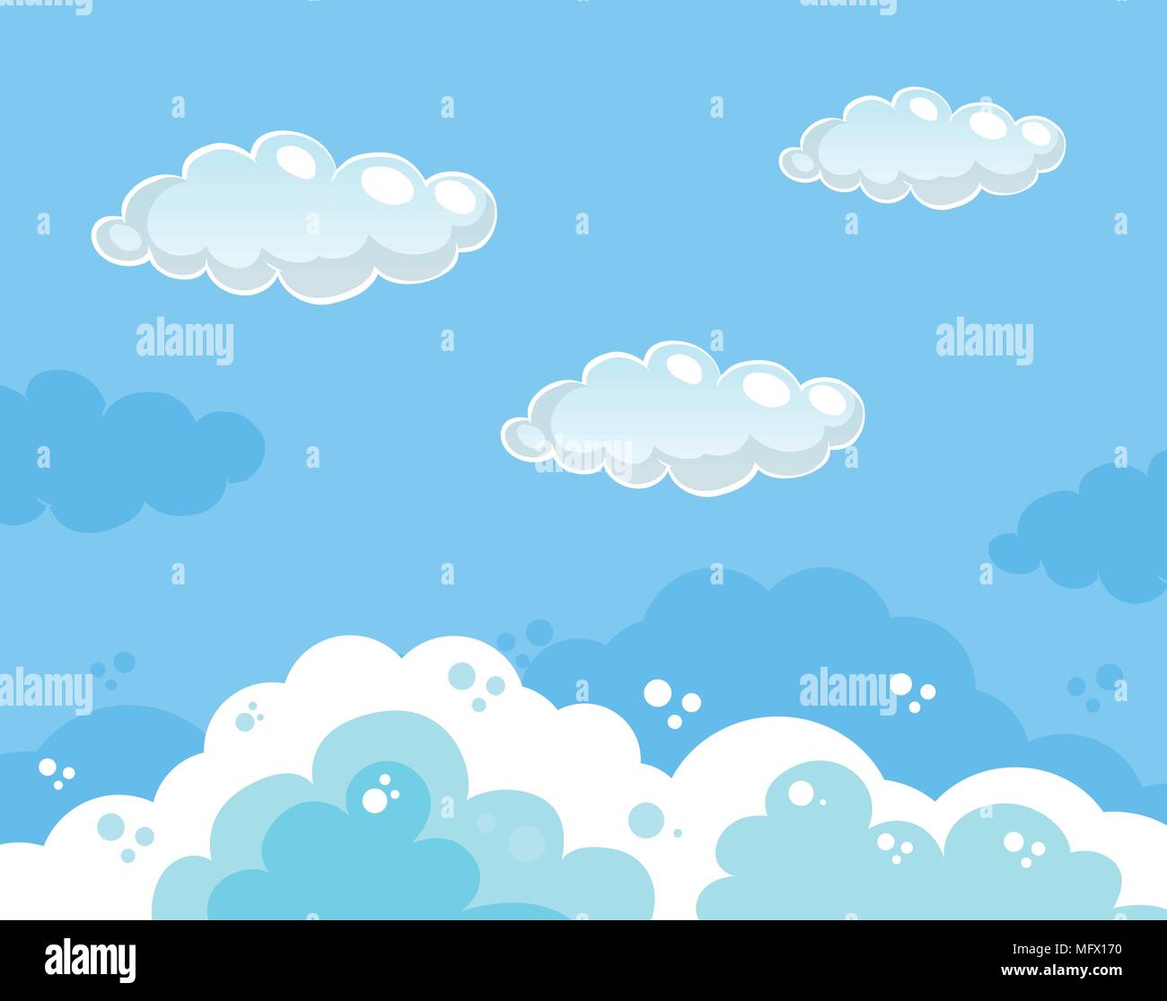 Beautiful Clear Blue Sky Background illustration Stock Vector Image