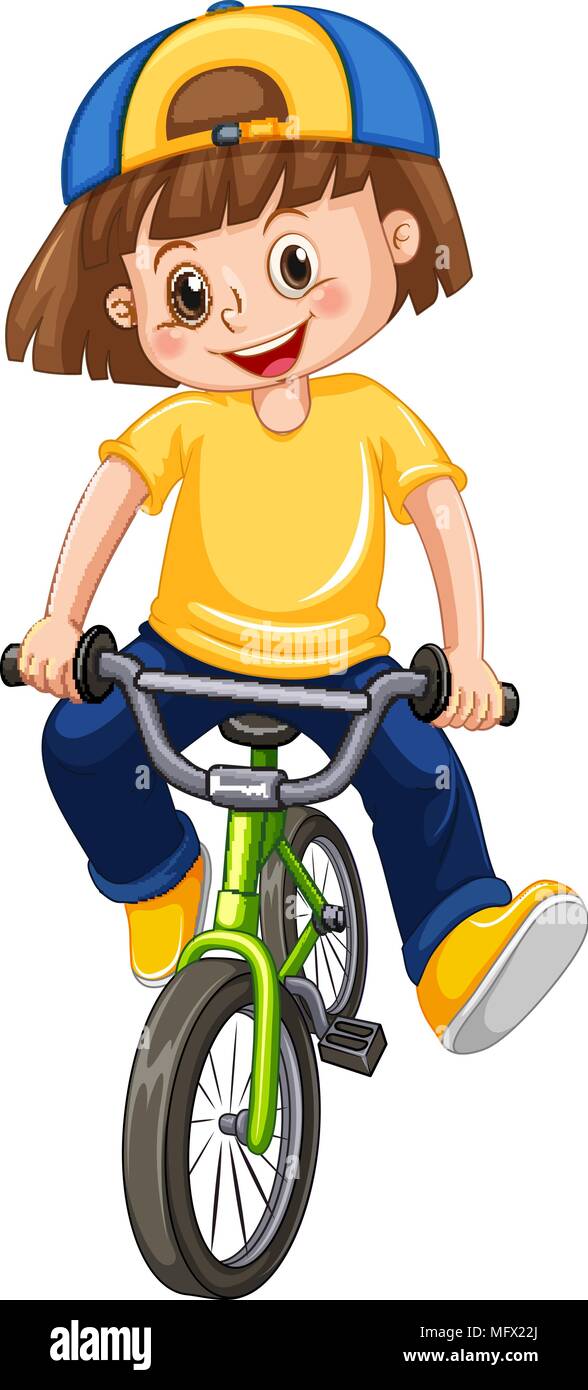 A Kid Riding Bicycle on White Background illustration Stock Vector Image & Art - Alamy A Kid Riding Bicycle on White Background illustration Stock Vector Image & Art - Alamy