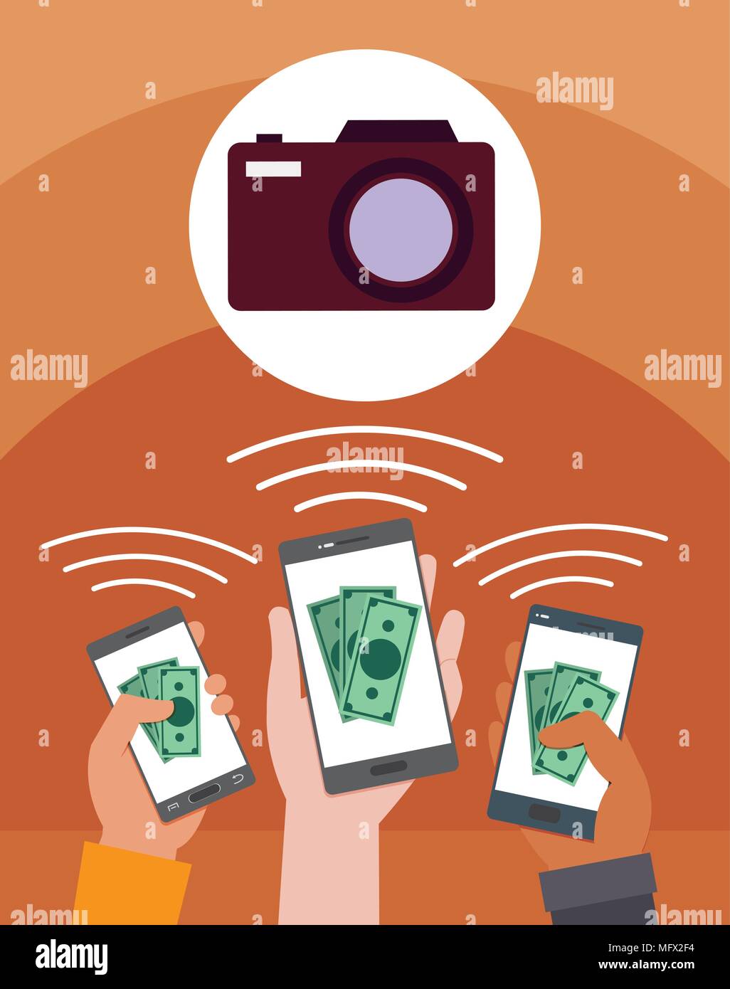 Banking online technology smartphones Stock Vector Images - Alamy
