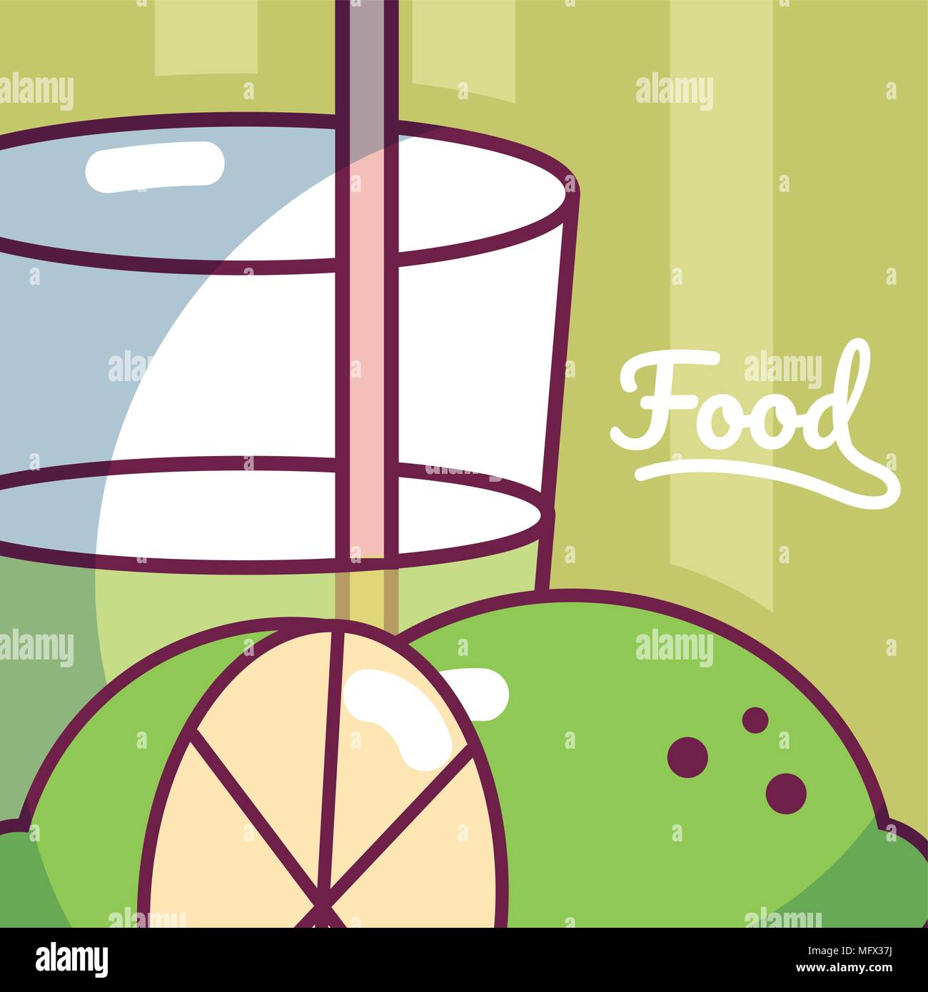 Lemonade glass cup natural fruit Stock Vector Image & Art Alamy