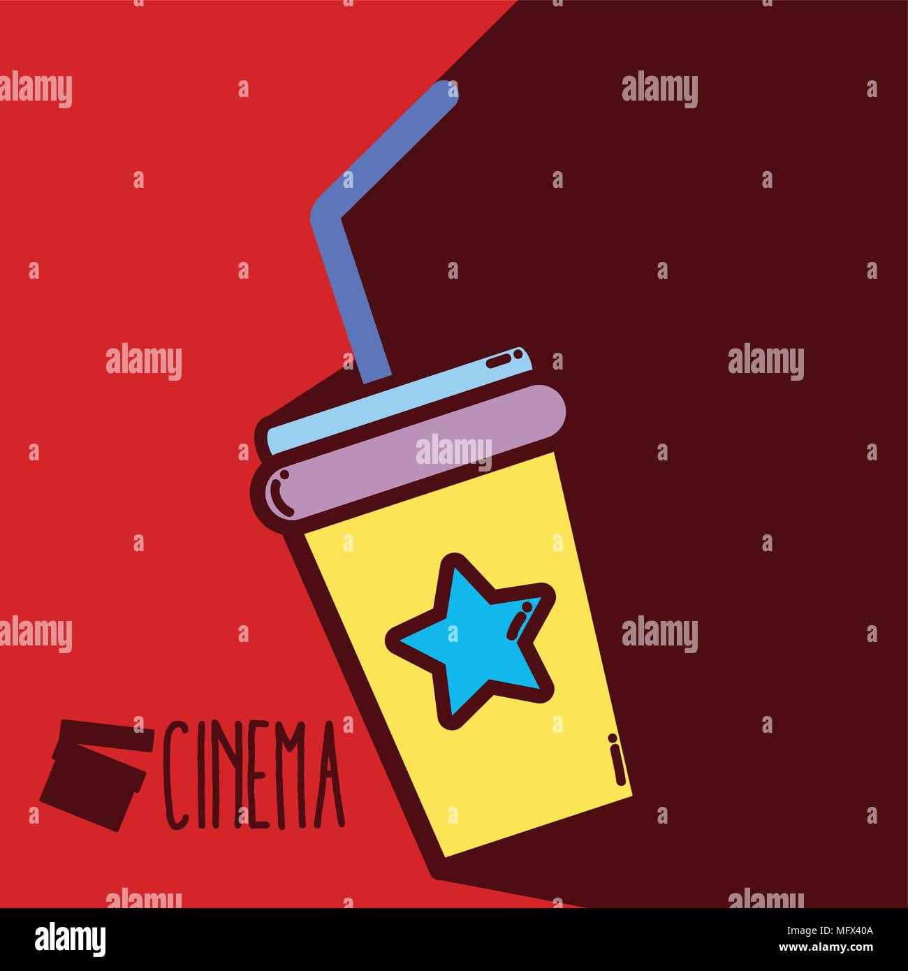 Soda cup cinema cartoon Stock Vector Image &amp; Art - Alamy