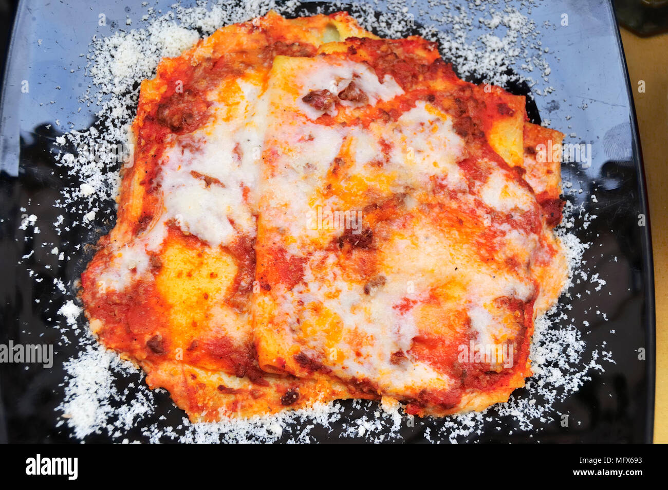 Lasagna romana. Rome, Italy Stock Photo
