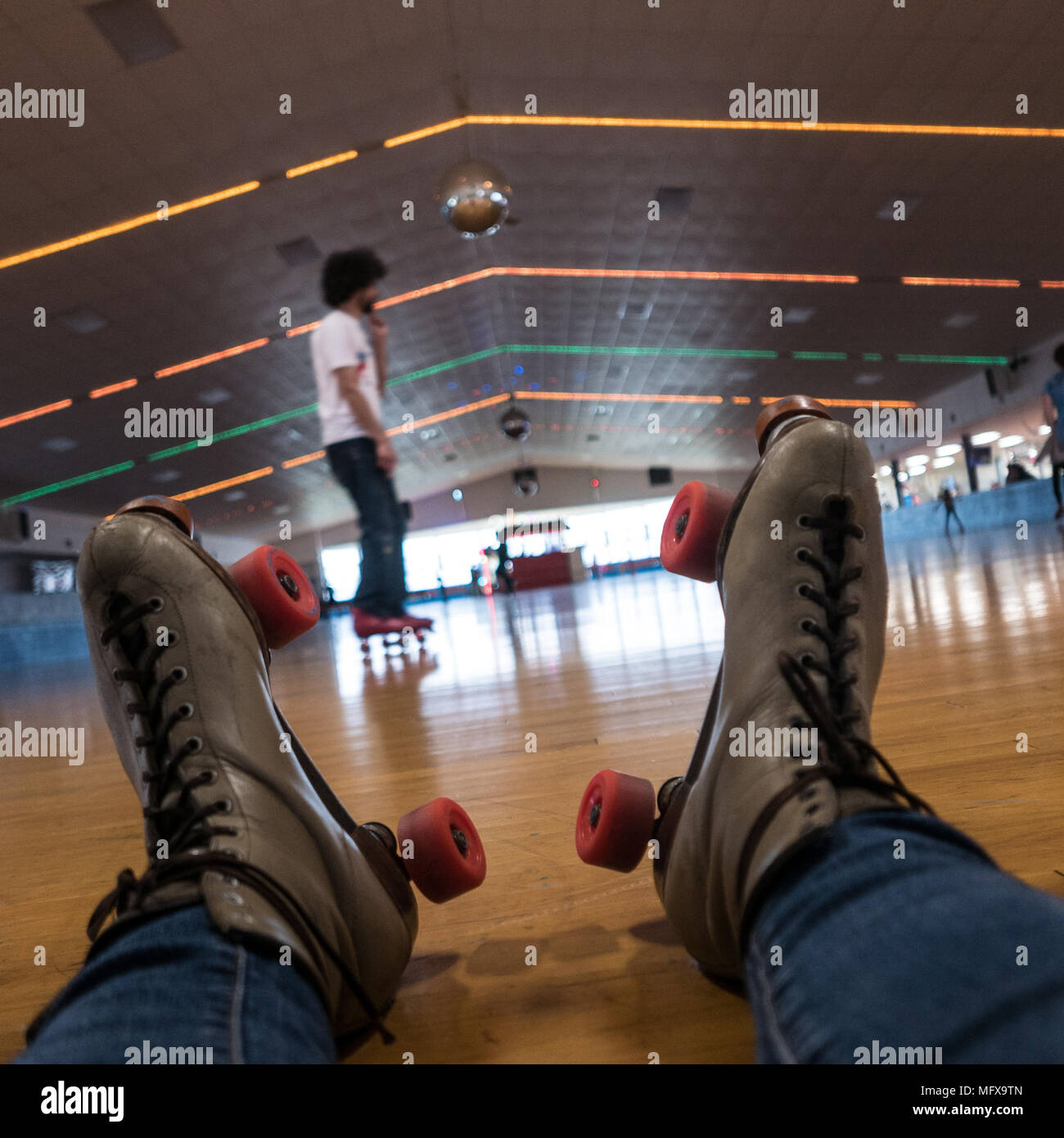 Sportsman's Hall indoor rollerskating rink in Maryland Stock Photo Alamy