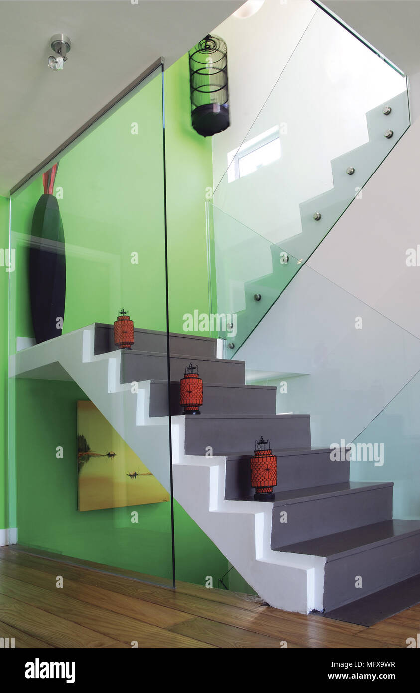 Staircase in modern hallway Stock Photo