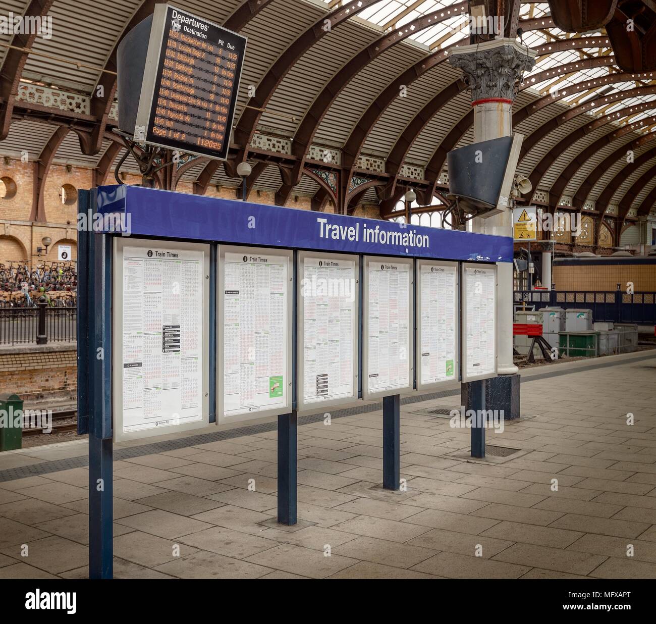 Train station electronic notice board hires stock photography and