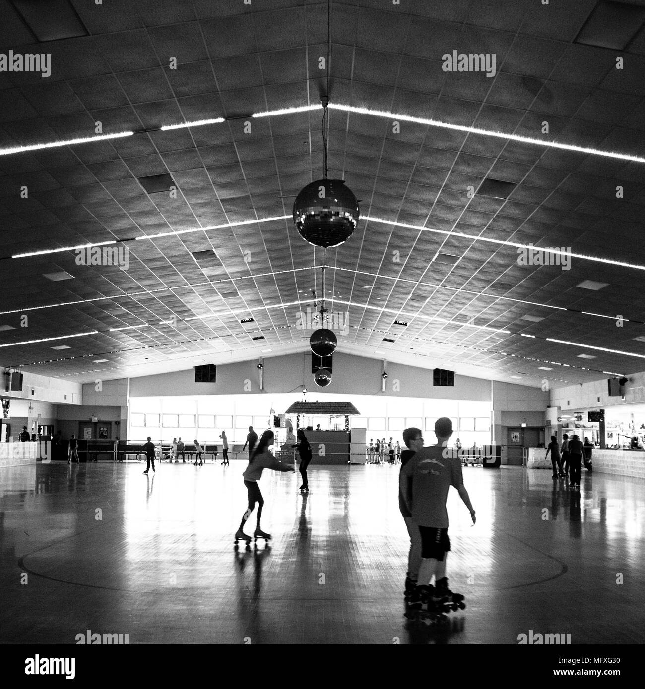 Sportsman's Hall indoor rollerskating rink in Maryland Stock Photo Alamy