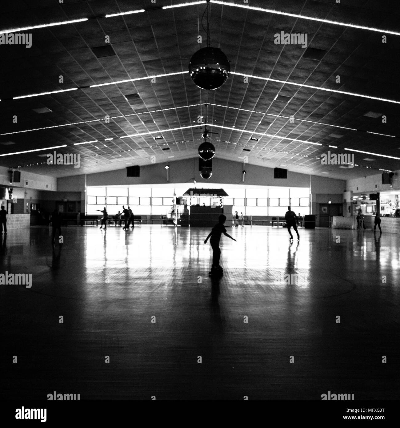 Sportsman's Hall indoor rollerskating rink in Maryland Stock Photo