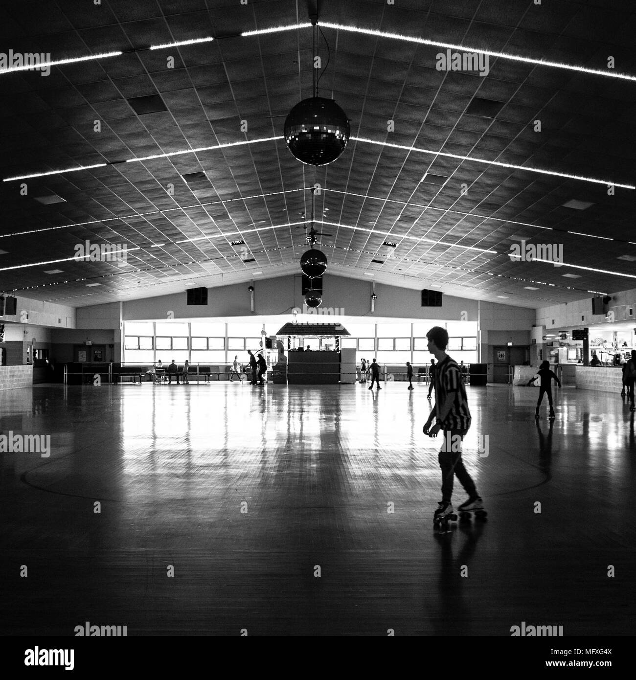 Sportsman's Hall indoor rollerskating rink in Maryland Stock Photo Alamy
