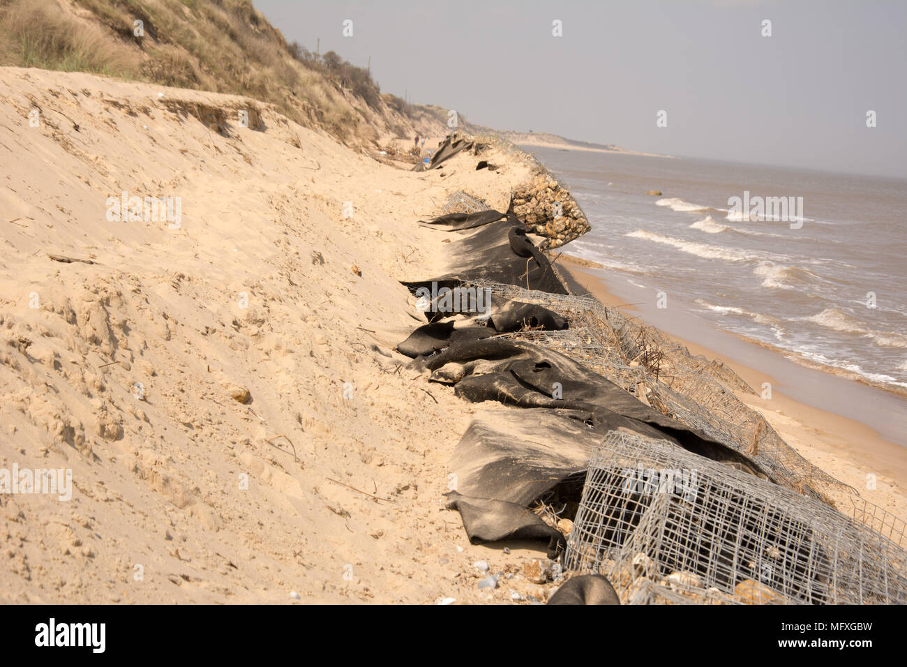 sea defences at Hemsby uk Stock Photo - Alamy