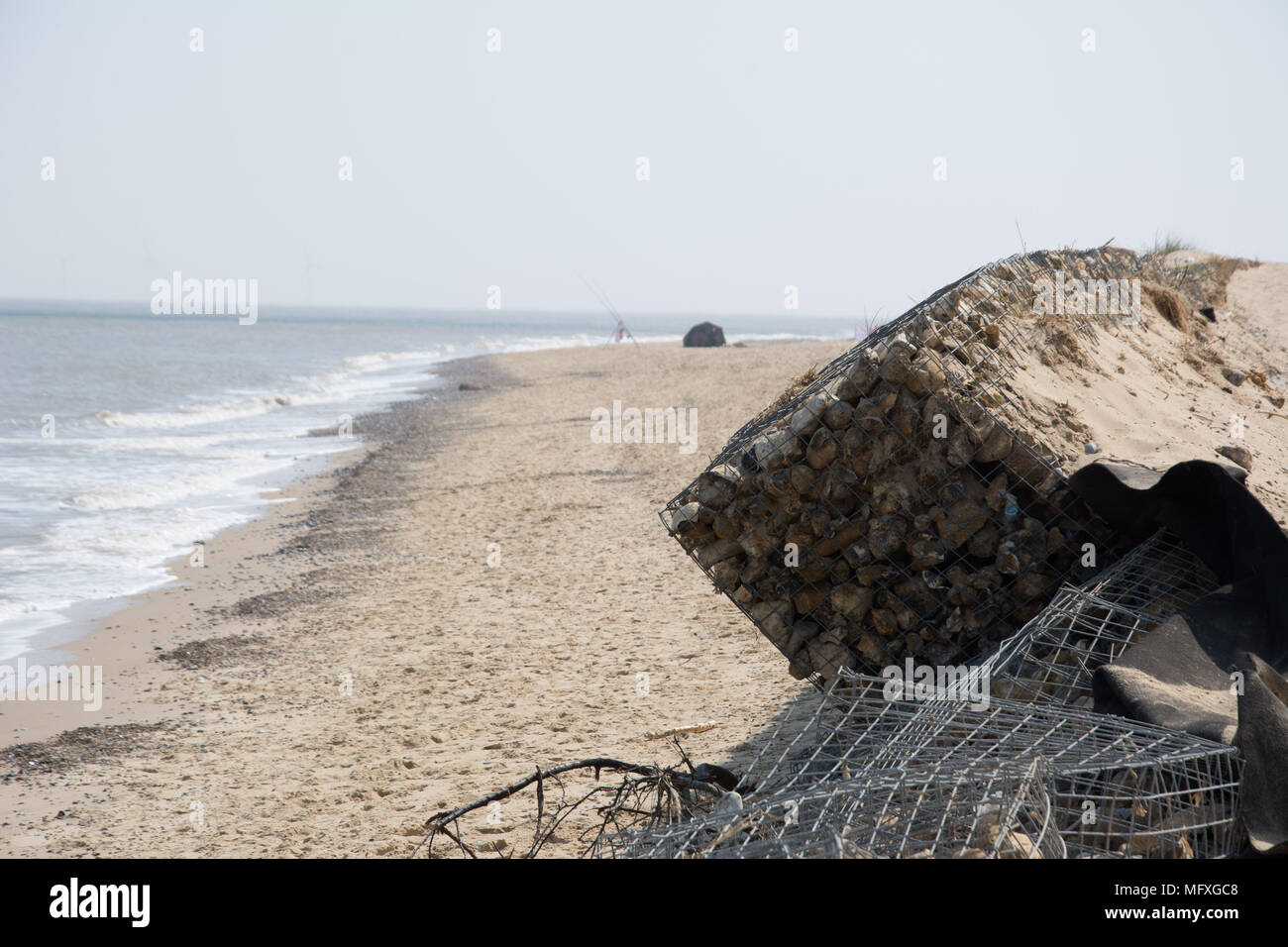 sea defences at Hemsby uk Stock Photo - Alamy