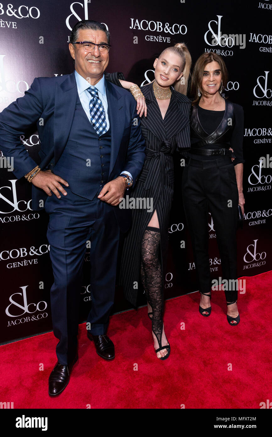 New York, NY - April 26, 2018: Jacob Arabo, Elsa Hosk, Carine Roitfeld