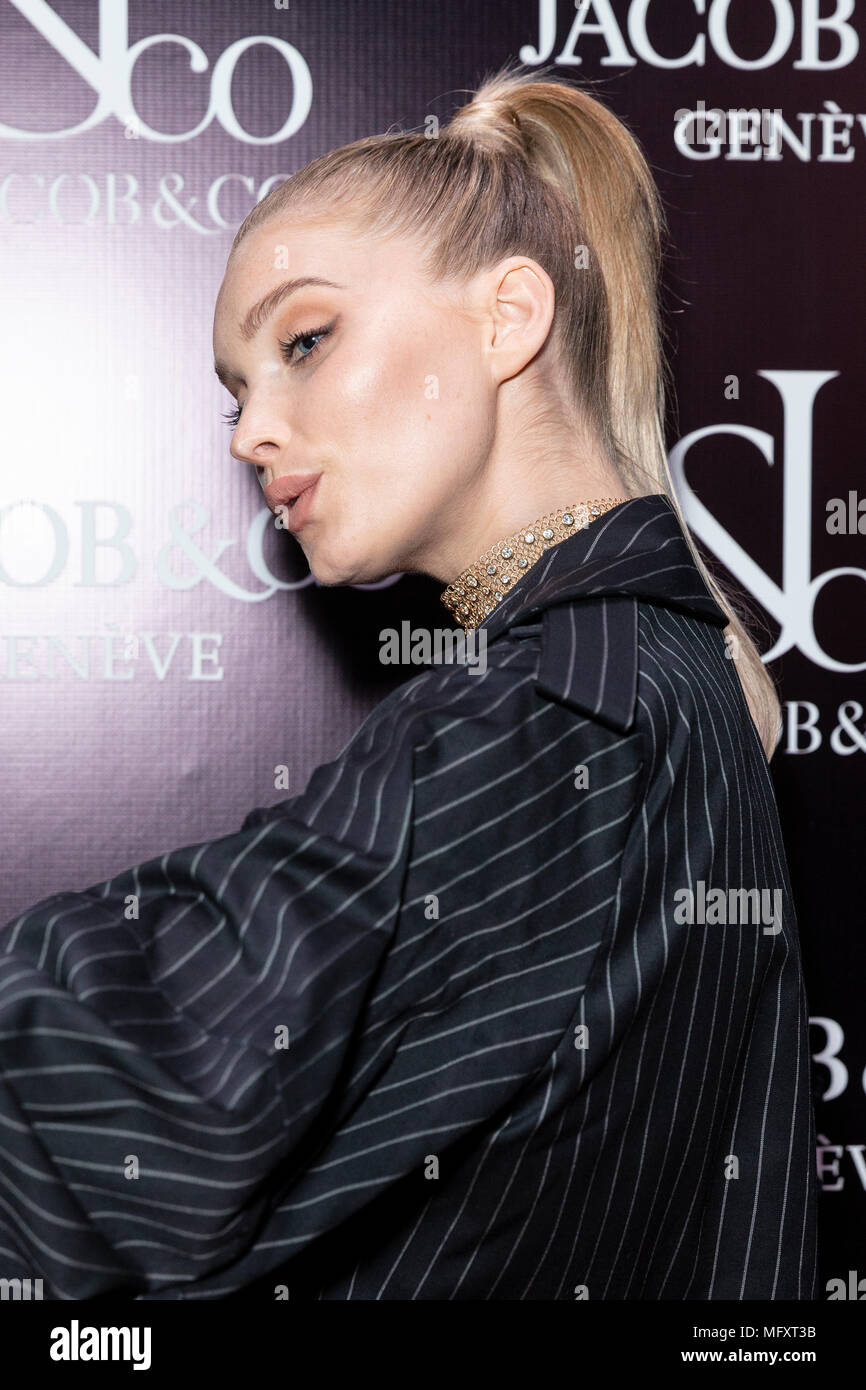 New York NY April 26 2018 Elsa Hosk attends the Jacob Co. New York City Flagship Grand Re opening on 57th street Credit lev radin Alamy Live News Stock Photo Alamy