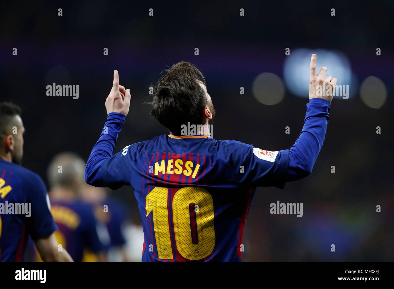 Messi goal celebration barcelona hi-res stock photography and images ...