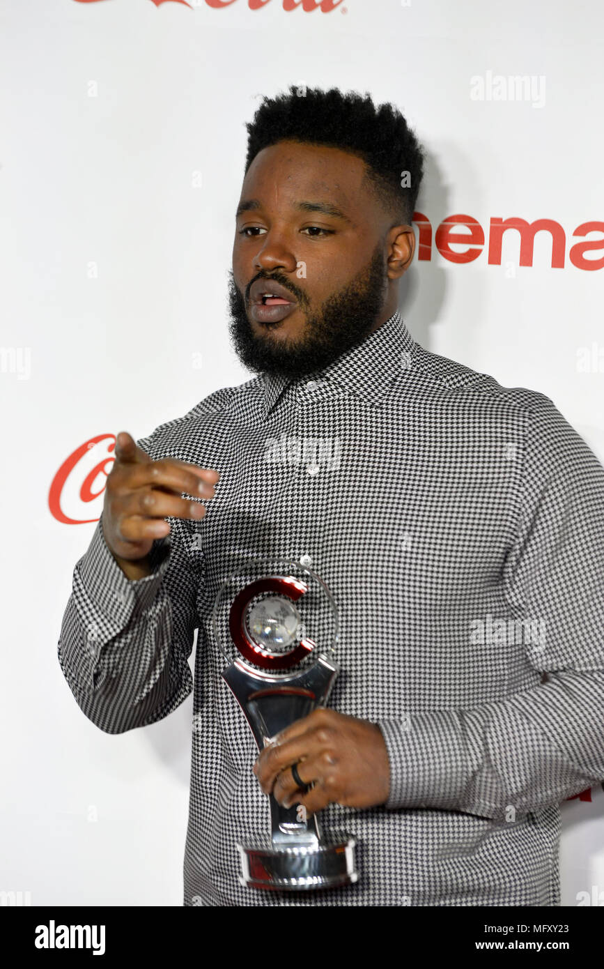 Las Vegas, Nevada, April 26, 2018.  Ryan Coogler was awarded “Director of the Year” at CinemaCon’s Big Screen Achievement Awards held a Caesars Palace in Las Vegas, Nevada.  Ken Howard /Alamy Live News Stock Photo
