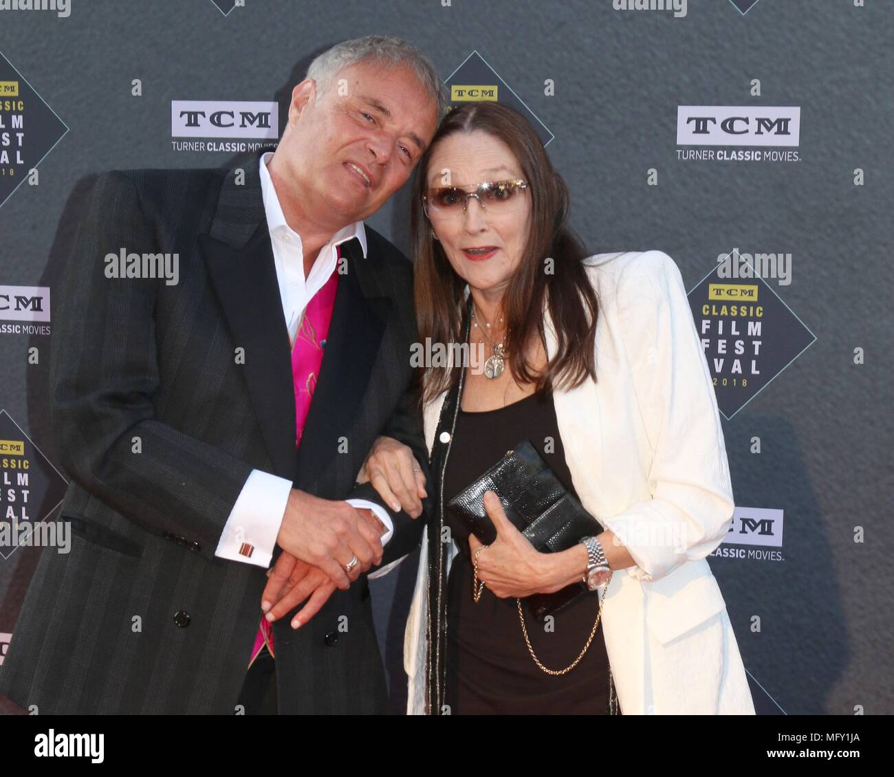 Los Angeles, CA, USA. 26th Apr, 2018. Leonard Whiting, Oliva Hussey at arrivals for The 50th Anniversary World Premiere Restoration of THE PRODUCERS at the Opening Night Gala of the 2018 TCM Classic Film Festival, TCL Chinese Theatre (formerly Grauman's), Los Angeles, CA April 26, 2018. Credit: Priscilla Grant/Everett Collection/Alamy Live News Stock Photo