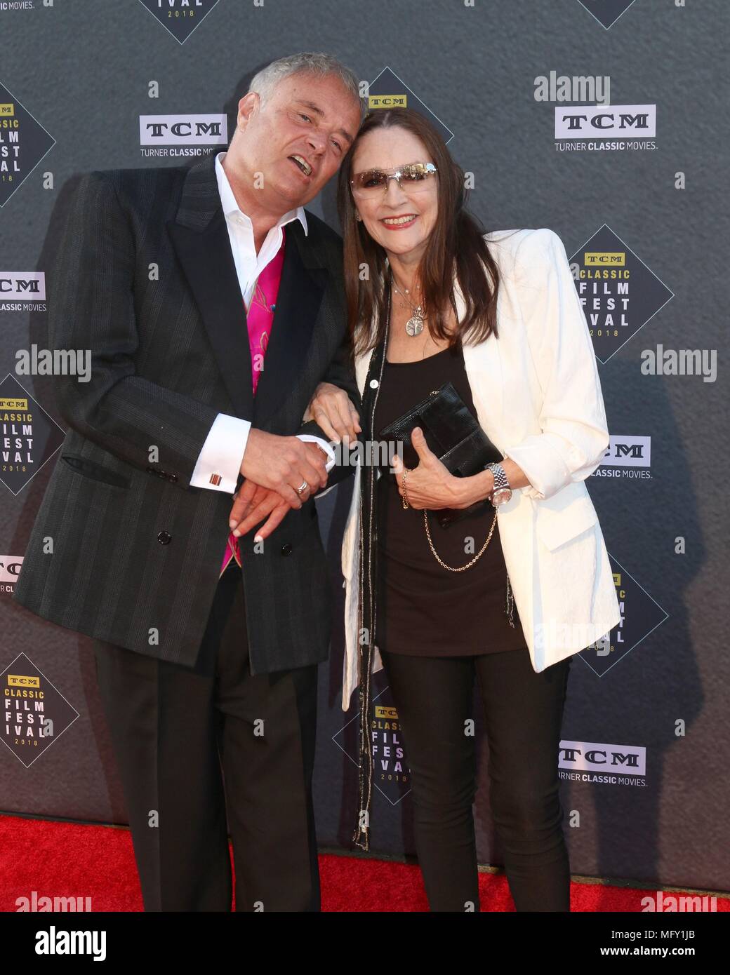Los Angeles, CA, USA. 26th Apr, 2018. Leonard Whiting, Oliva Hussey at arrivals for The 50th Anniversary World Premiere Restoration of THE PRODUCERS at the Opening Night Gala of the 2018 TCM Classic Film Festival, TCL Chinese Theatre (formerly Grauman's), Los Angeles, CA April 26, 2018. Credit: Priscilla Grant/Everett Collection/Alamy Live News Stock Photo