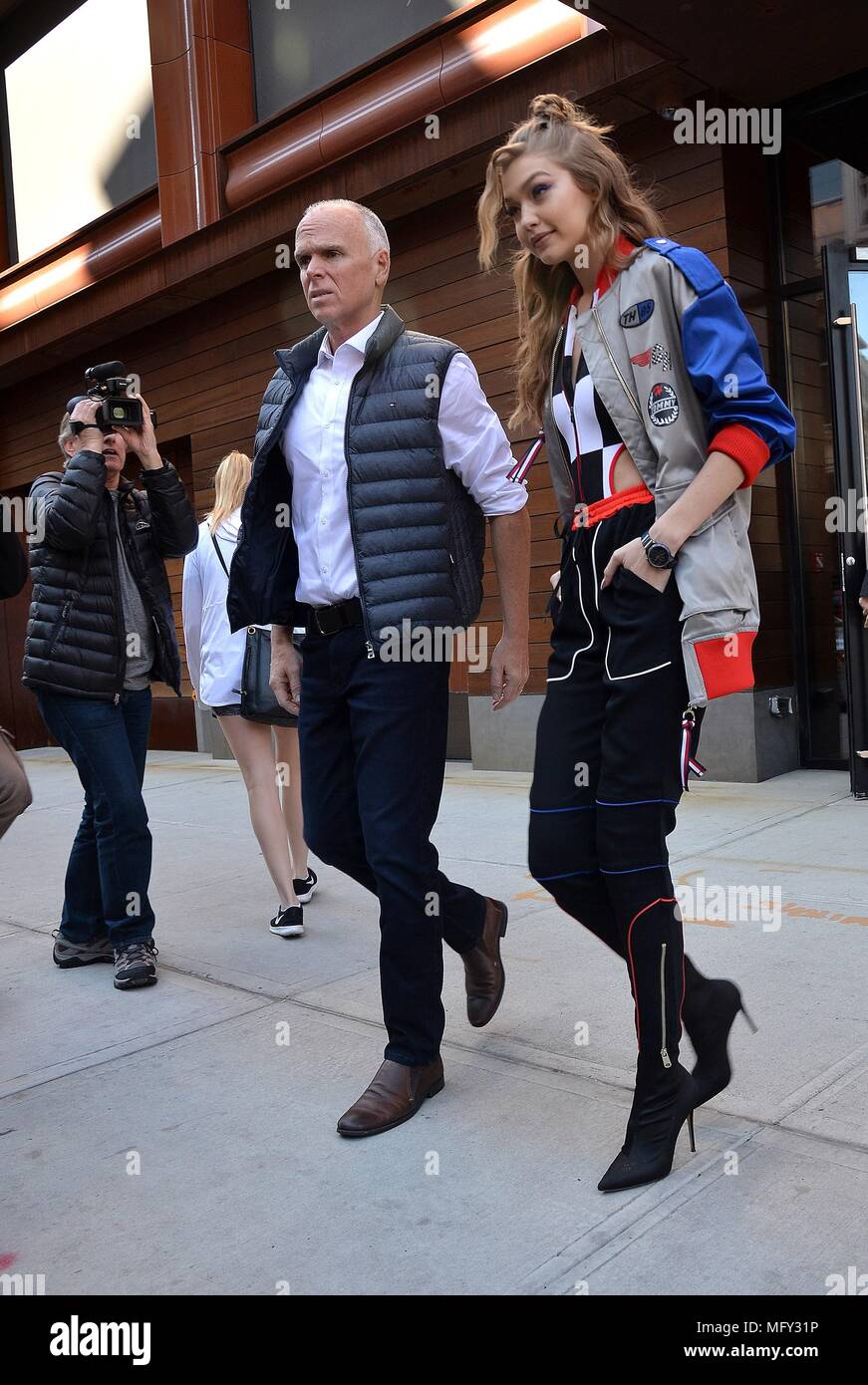Gigi Hadid out and about for Celebrity Candids - THU, , New York, NY April 26, 2018. Photo By: Kristin Callahan/Everett Collection Stock Photo