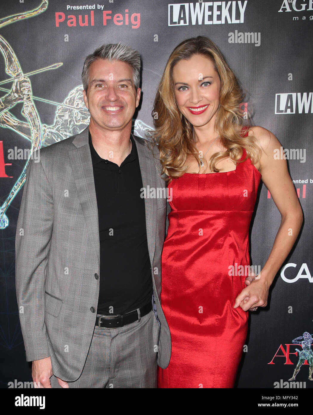 BEVERLY HILLS, CA - APRIL 26: Kristanna Loken, Jonathan Bates, at the 2018 Artemis Awards Gala at the Ahrya Fine Arts Theater in Beverly Hills, California on April 26, 2018. Credit: Faye Sadou/MediaPunch Stock Photo