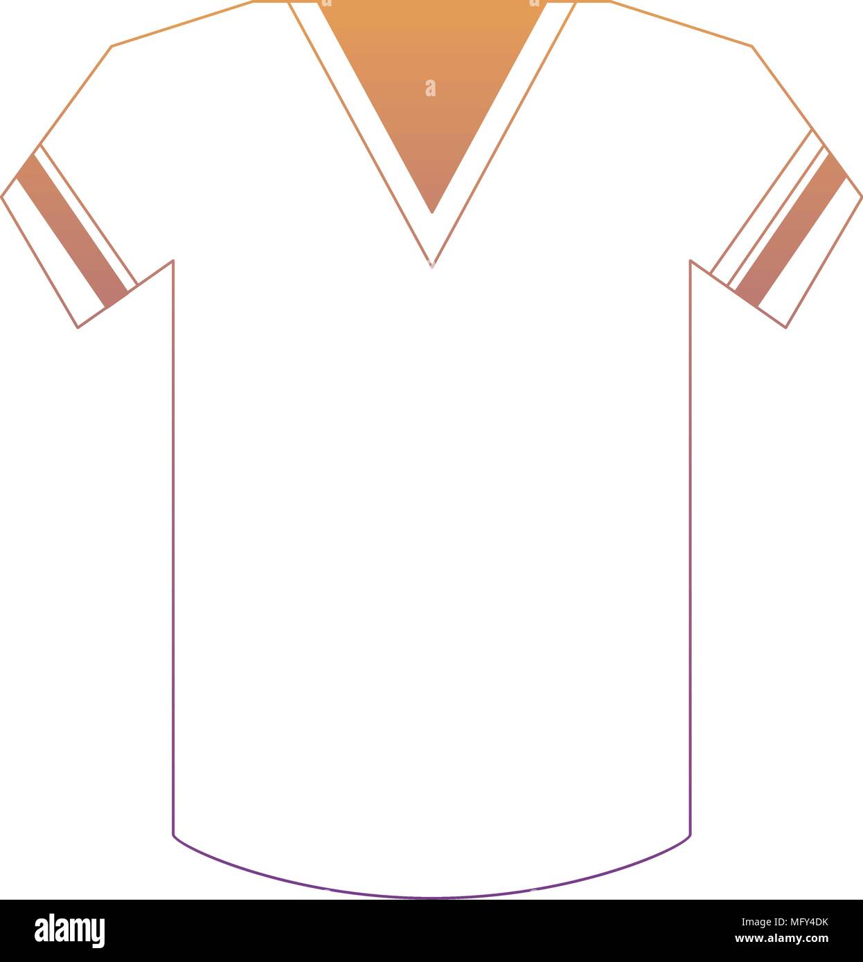 american football jersey icon over white background, colorful design