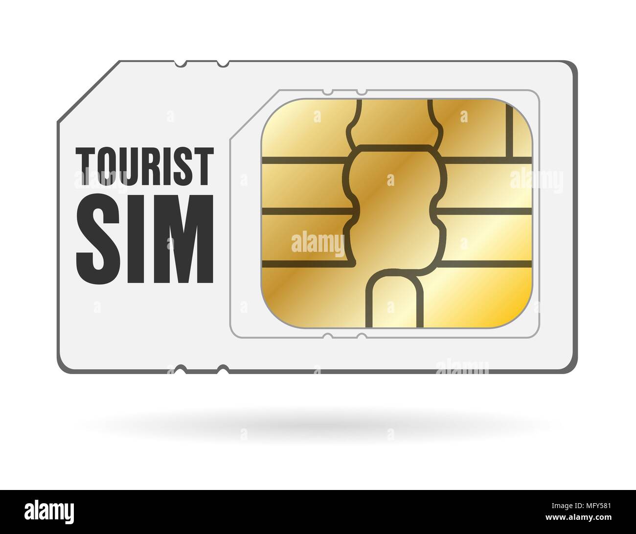 Global travel tourist smartphone sim card Stock Vector Image