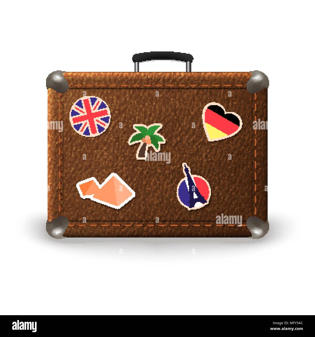 Vintage Suitcase With Stickers 65