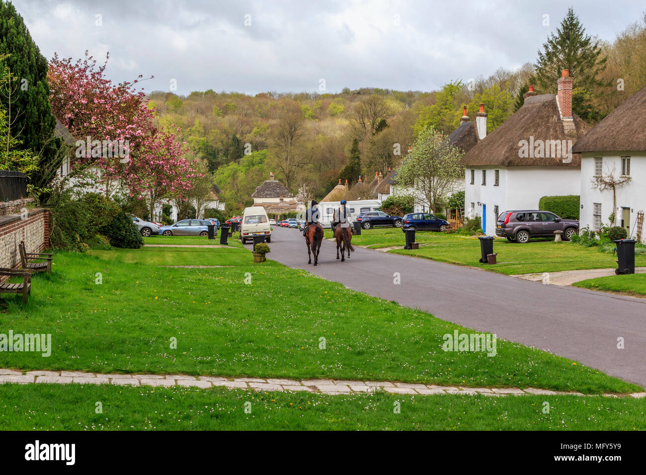 Beautiful village of Milton Abbas in Dorset, England, UK, GB with
