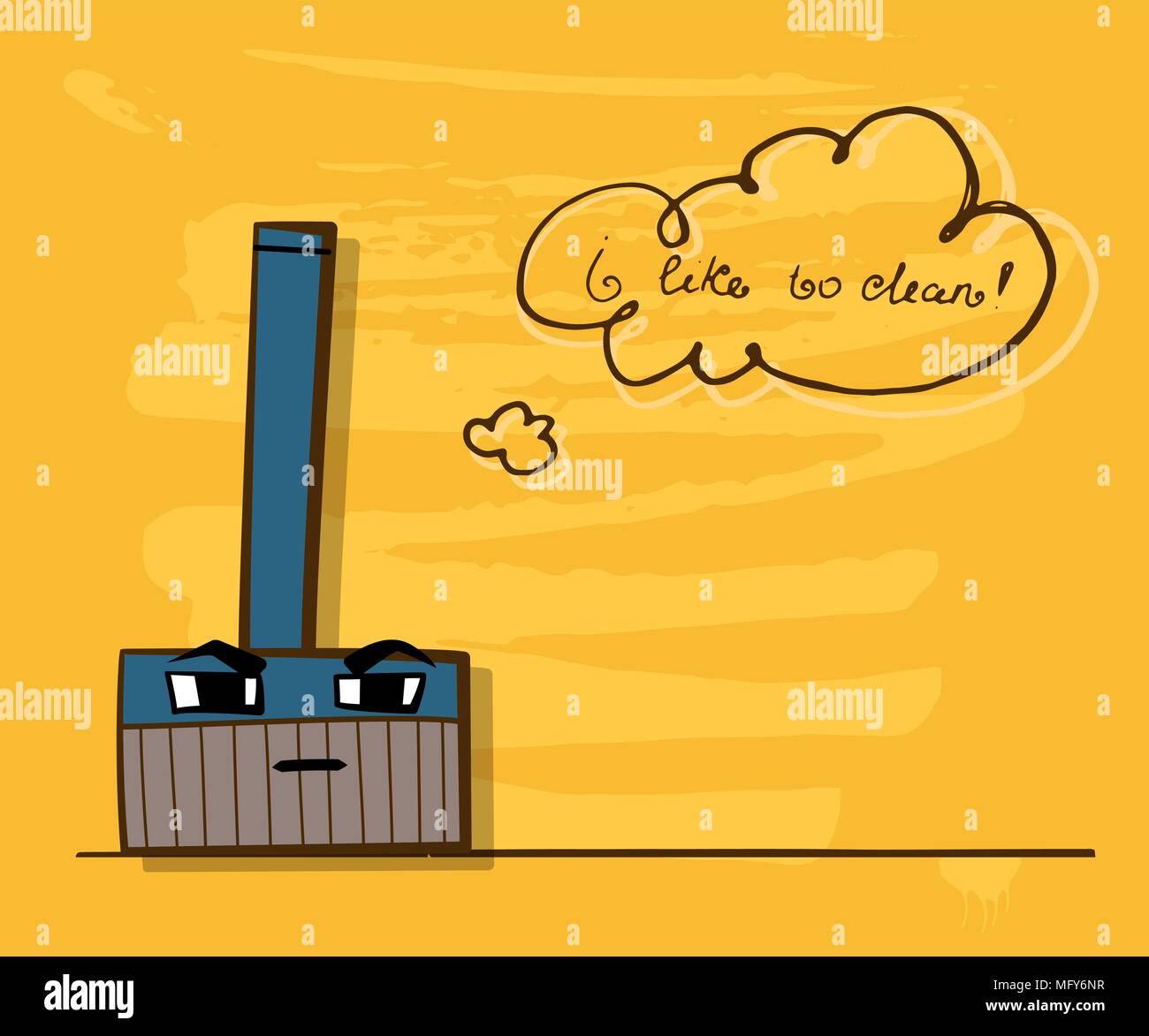 Cartoon cleaning broom Stock Vector