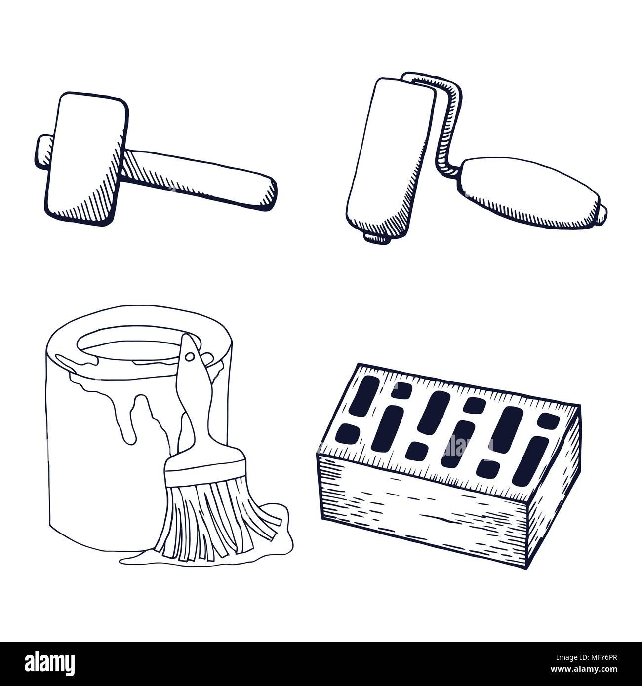 A set of construction tools Stock Vector Image & Art - Alamy