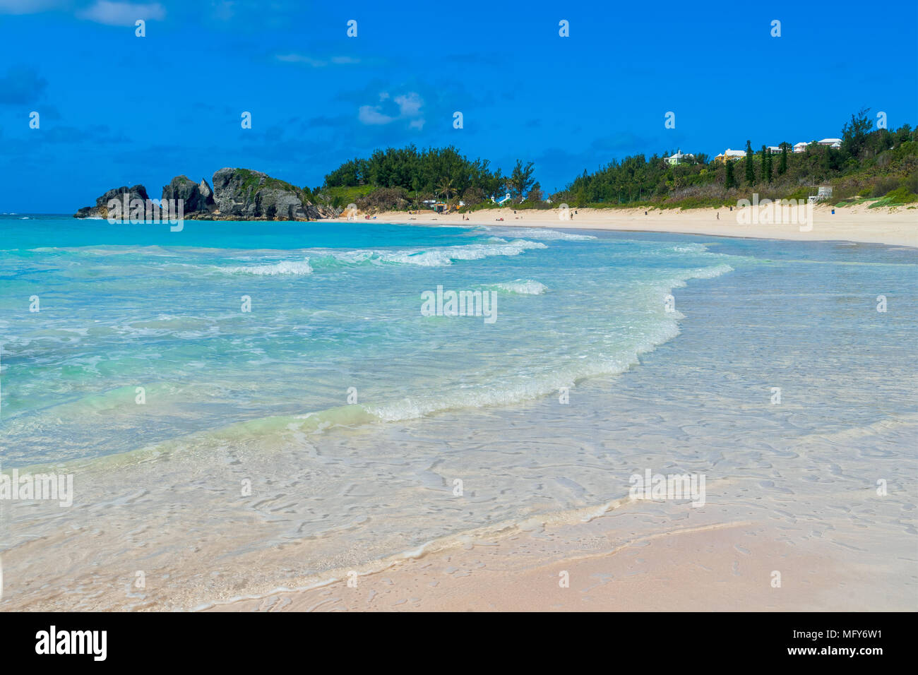 Soft surf at Horseshoe Bay Beach, Bermuda Stock Photo Alamy