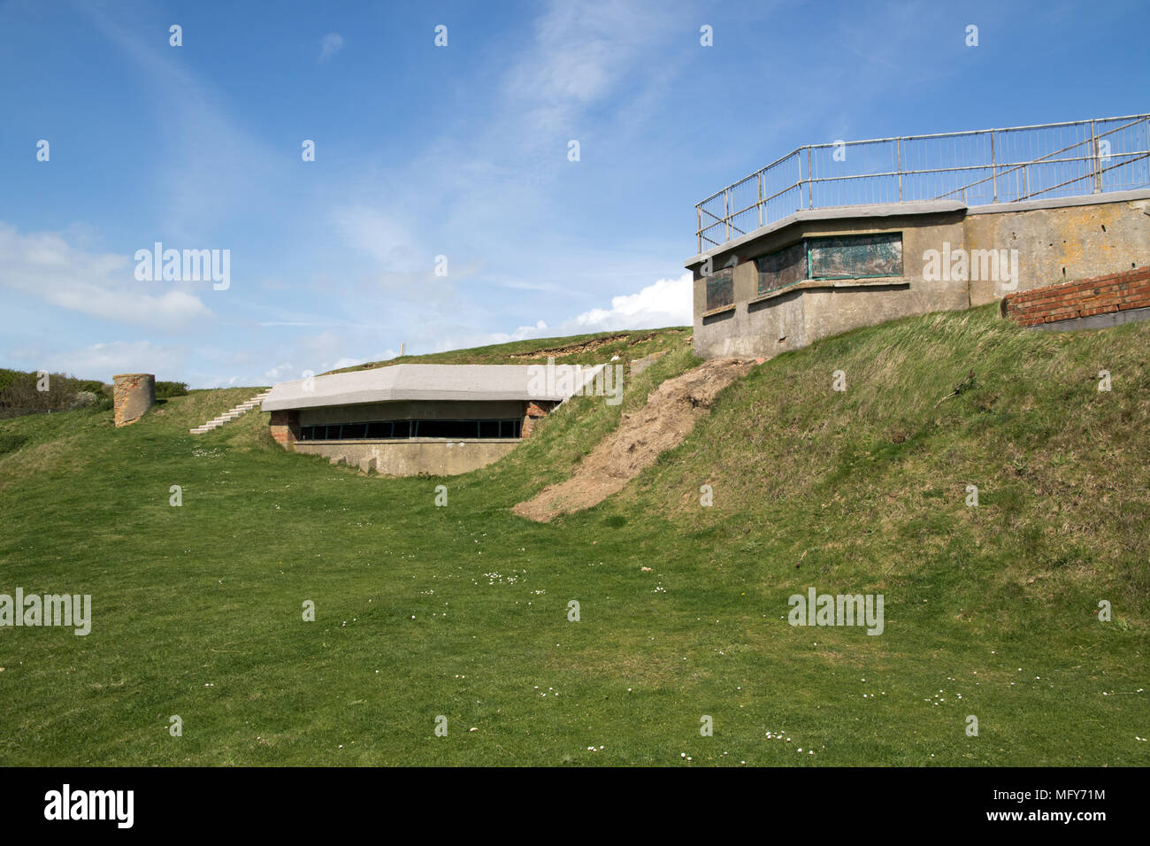 Gun battery at Newhaven Fort, East Sussex Stock Photo