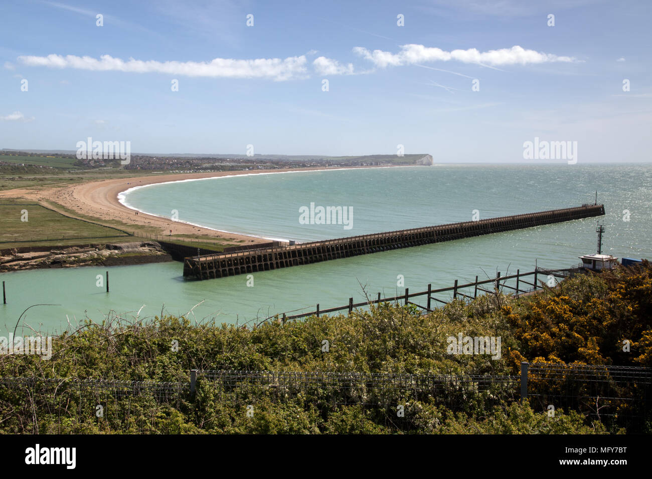 Seaford Bay from Newhaven Fort inn East Sussex Stock Photo
